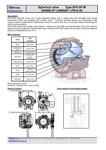 Spherical valve Type SPV-2P-M DN400(16â)-2000(80â) PN16-40