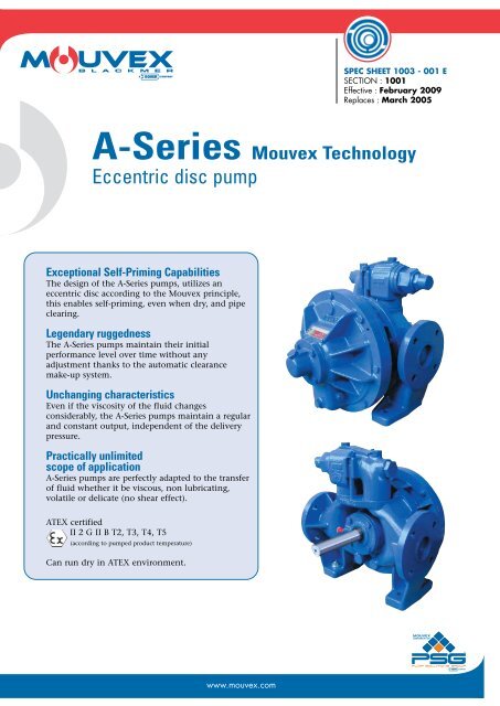 A Series Mouvex Technology Eccentric Disc Pump Psg Dover