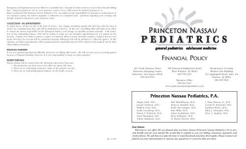 Princeton Nassau Pediatrics, PA