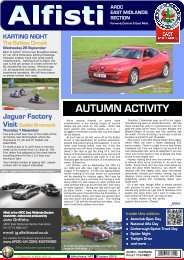 AUTUMN ACTIVITY - Alfa Romeo Owners Club