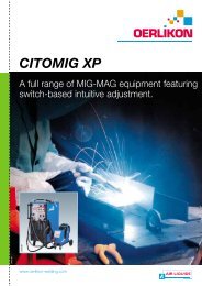 citomig xp - Oerlikon, the expert for industrial welding