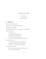 Curriculum Vitae - Victor Ivrii - University of Toronto