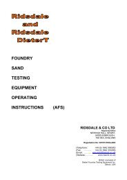 AFS Foundry Sand Testing Equipment Operating Instructions Manual