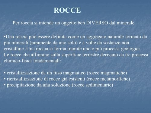 rocce 2012.pdf - Dipartimento di Scienze della Terra e Geoambientali