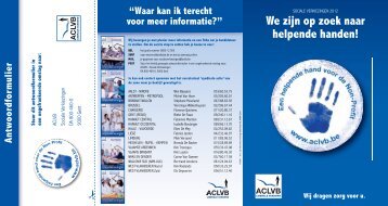 Sociale verkiezingen 2012 : we zijn op zoek naar een ... - Aclvb