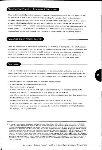 Assessment of Older People's Health and Social Care Needs and ...