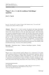 Wigner's (2n + 1) rule for nonlinear SchrÃ¶dinger equations - CRM2