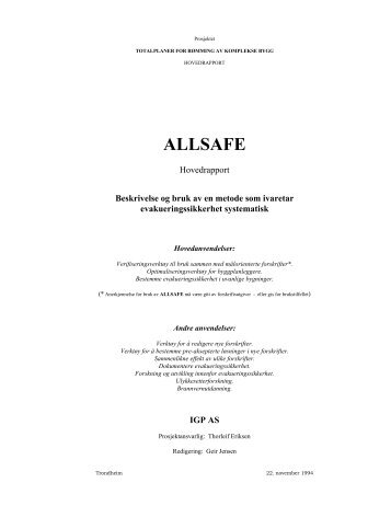 Allsafe hovedrapport del A.pdf | Microsoft Word - Cowi