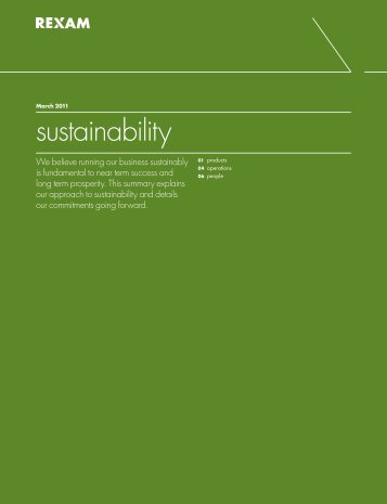 Summary Sustainability report 2010