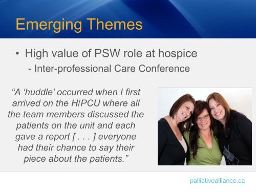 Lessons Learned - Quality Palliative Care in Long Term Care