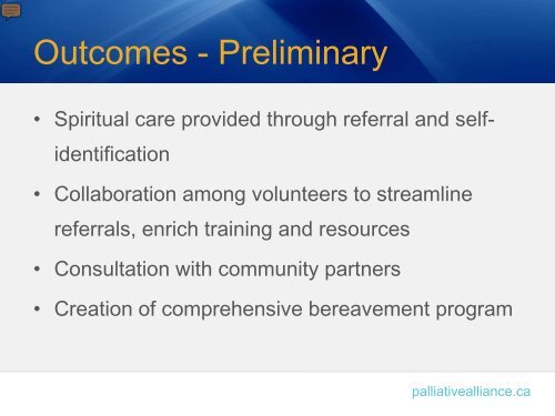 Lessons Learned - Quality Palliative Care in Long Term Care