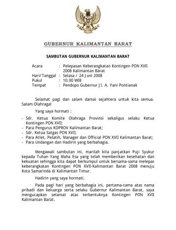 Selamat Pagi dan Salam Damai Sejahtera untuk Kita Semua - E-doc