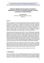 E-Service Quality and its Impact on Customer Satisfaction ... - ICESAL