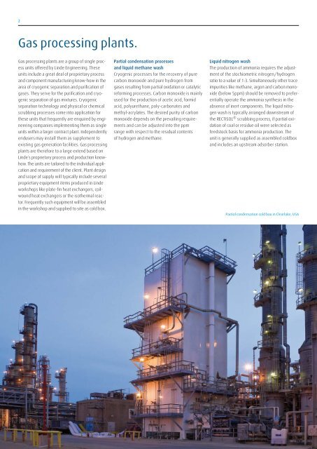 Gas Processing Plants - Linde Engineering