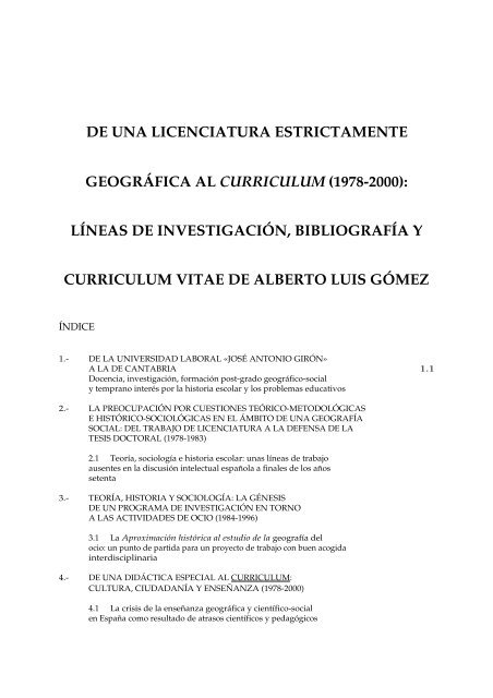 de una licenciatura estrictamente geogrÃ¡fica al ... - FedIcaria