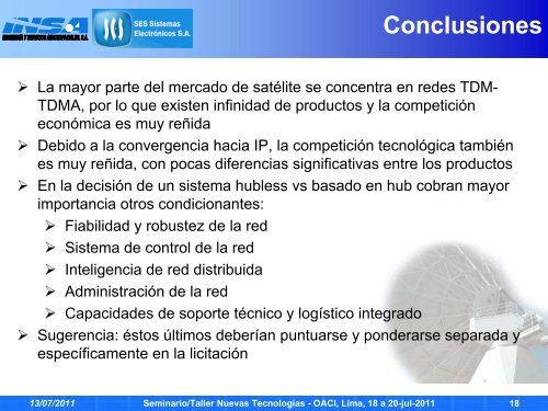 AnÃ¡lisis de Redes Satelitales para REDDIG II Seminario ... - ICAO