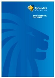 SUSF Brand Guidelines - Sydney University Sport