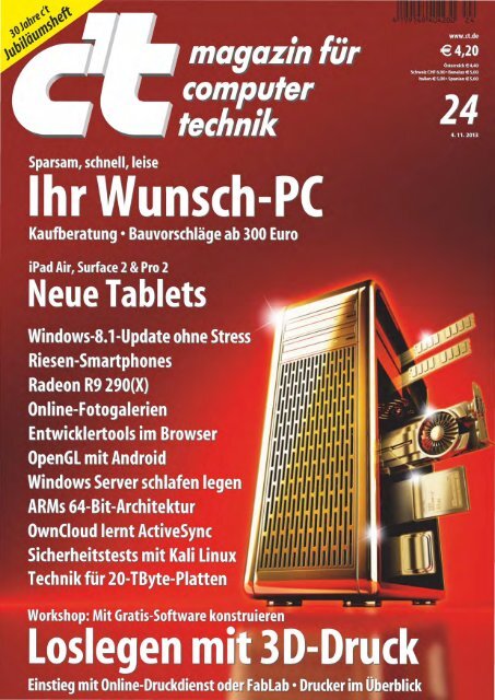 c't magazin fÃ¼r computer technik 24/2013 - since