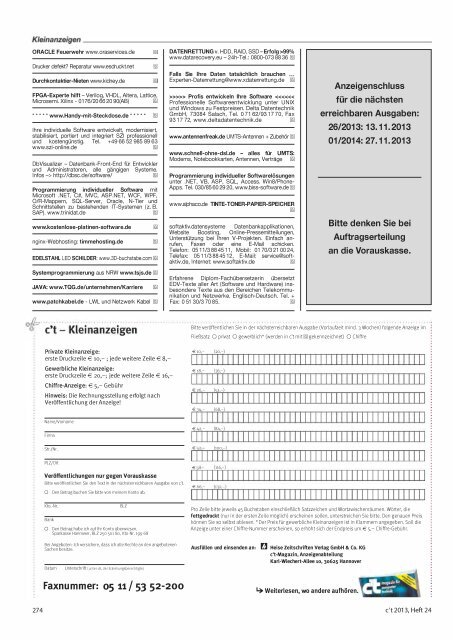 c't magazin fÃ¼r computer technik 24/2013 - since