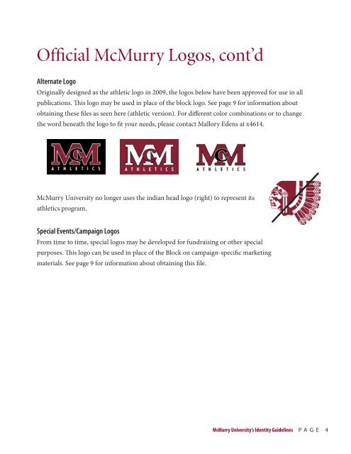 Logo Standardization Guidelines - McMurry University