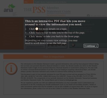 Member Statement Guide - PSS