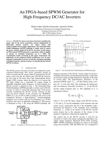 An FPGA-based SPWM Generator for High-Frequency DC/AC ...