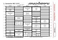 1. Semester WS 11/12 - Fachschaft Maschinenbau