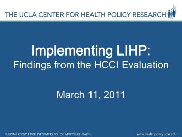 UCLA PowerPoint Presentation - Blue Shield of California Foundation