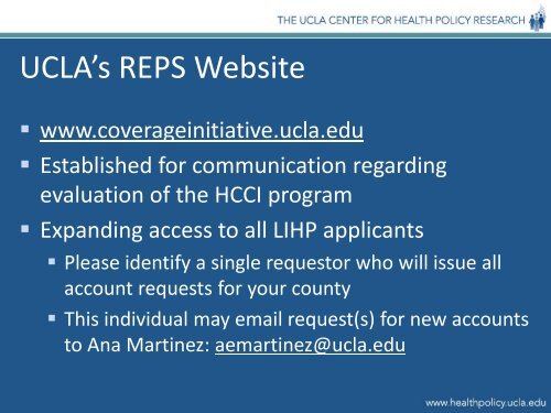UCLA PowerPoint Presentation - Blue Shield of California Foundation