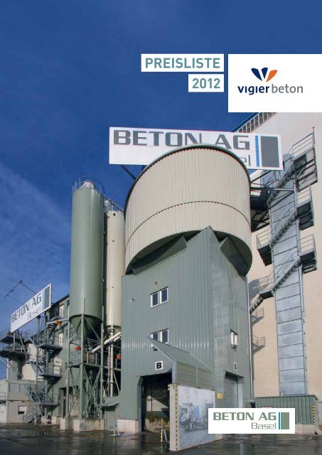 Preisliste 2012 - Vigier Beton Mittelland