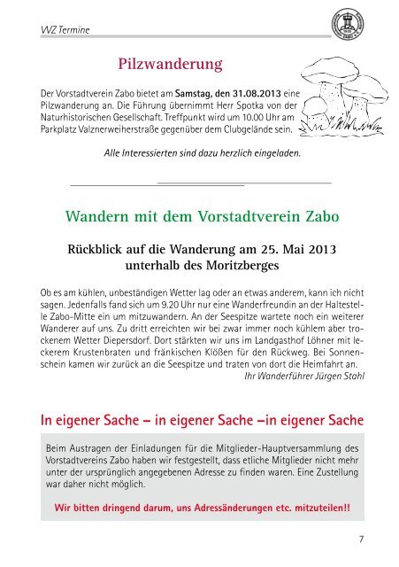 Heft 2013-3 - Vorstadtvereins Zabo