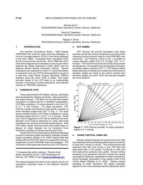 New Scanning Strategies for the WSR-88D. - NEXRAD Radar ...