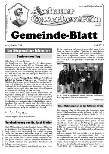 Gemeinde-Blatt - Gewerbeverein Aschau