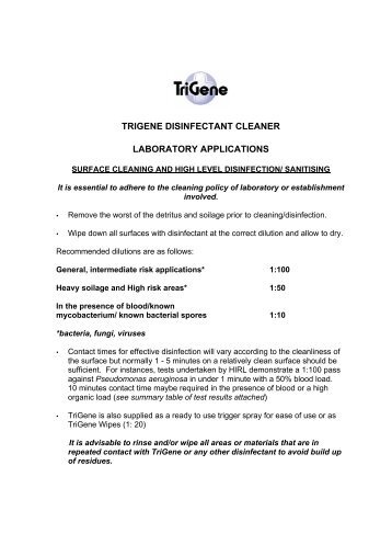 Trigene applications