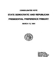 STATE DEMOCRATIC AND REPUBLICAN PRESIDENTIAL ...