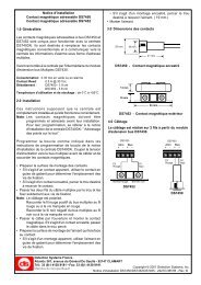 Notice d'installation Contact magnÃƒÂ©tique adressable ... - SERIE