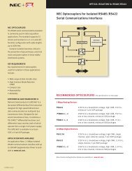 NEC Optocouplers for Isolated RS485/RS422 Serial ...