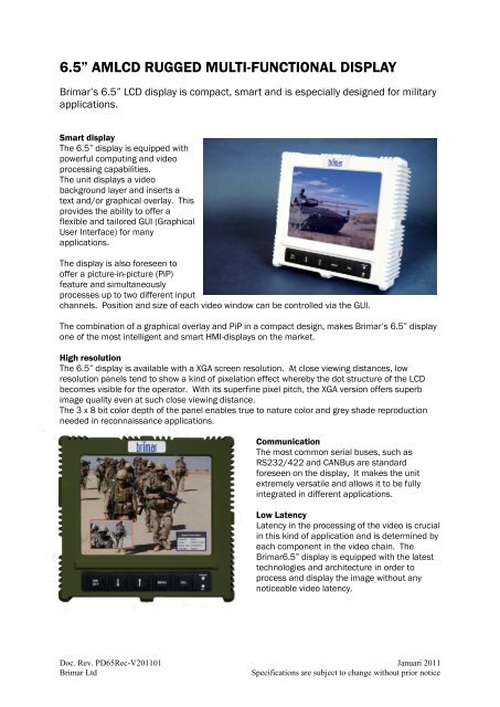 amlcd rugged multi-functional display 