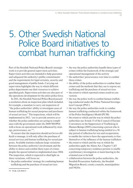 Trafficking in human beings for sexual and other purposes - Polisen