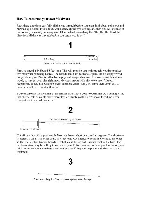 How To construct your own Makiwara - FTSV Jahn Brinkum