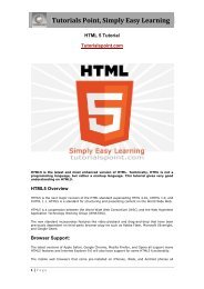 Download HTML5 Tutorial (PDF Version) - Tutorials Point