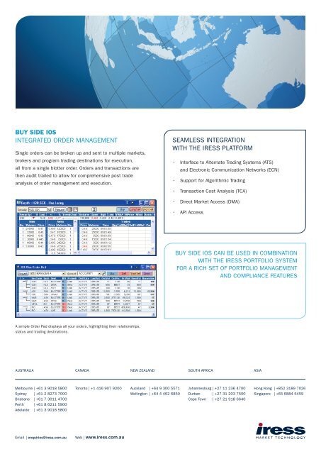 BUY SIDE IOS - AN IRESS TRADING SOLUTION