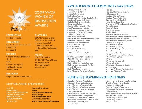 2009 YWCA Toronto Annual Report