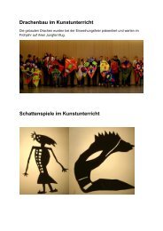 Drachenbau im Kunstunterricht Schattenspiele im Kunstunterricht