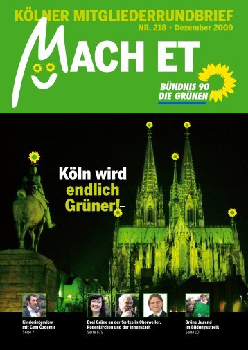 Nr. 218, Dezember 2009 - Bündnis 90/Die Grünen Kreisverband Köln