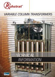 Technical Information Variable Column Transformers - Ruhstrat GmbH