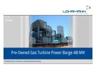 Pre-Owned Gas Turbine Power Barge 48 MW - Lohrmann