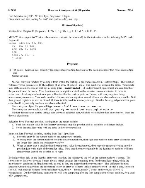 ECS 50 Homework #4 - CS-CSIF