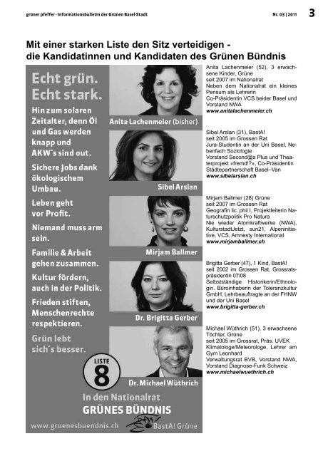 Ausgabe September 2011 - Grüne Partei Basel-Stadt