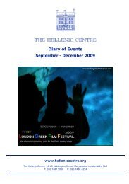 Diary of Events - The Hellenic Centre